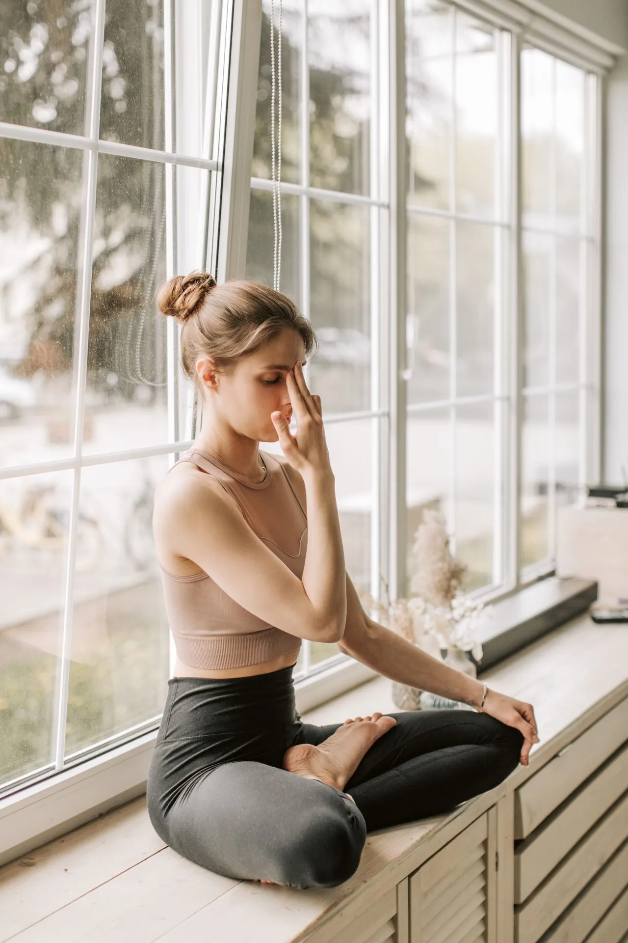 Placeholder image for Pranayama & Breathing: indigo to saffron gradient with the Voice of Yogi lotus